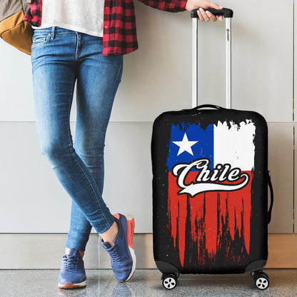 Chile Grunge Flag Luggage Cover
