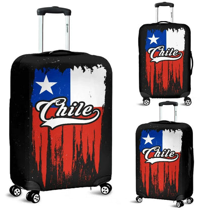 Chile Grunge Flag Luggage Cover