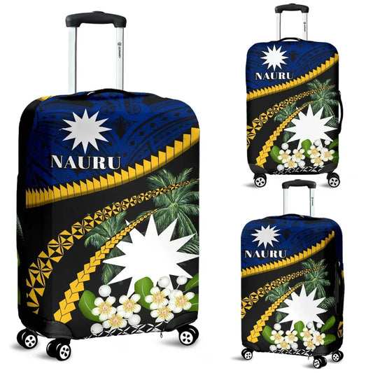Nauru Calophyllum Inophyllum Blossom Luggage Covers Road to Hometown