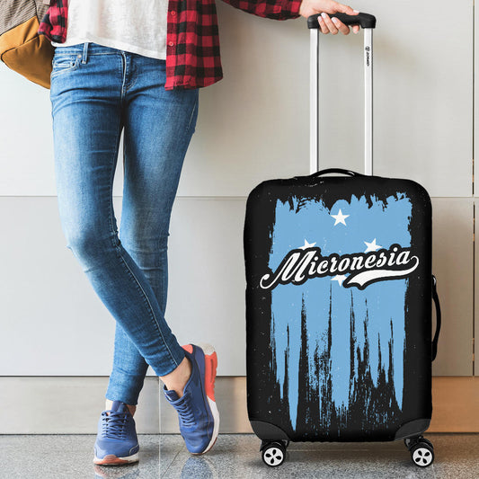 Micronesia Grunge Flag Luggage Cover