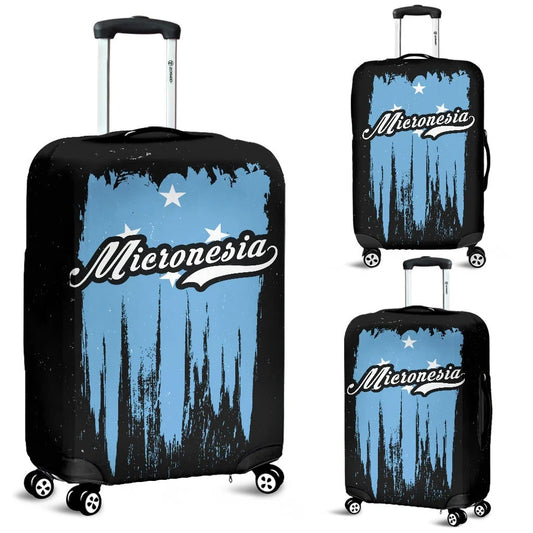 Micronesia Grunge Flag Luggage Cover