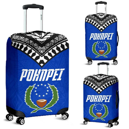 Pohnpei Flag Luggage Covers Micronesian Pattern