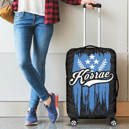 Kosrae Grunge Flag Luggage Cover