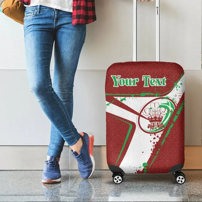 Custom Text Wales Rugby Personalised Luggage Covers Wales Rugby