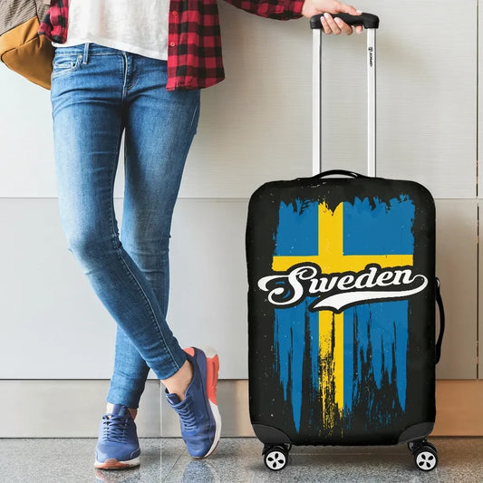 Sweden Vintage Flag Luggage Cover