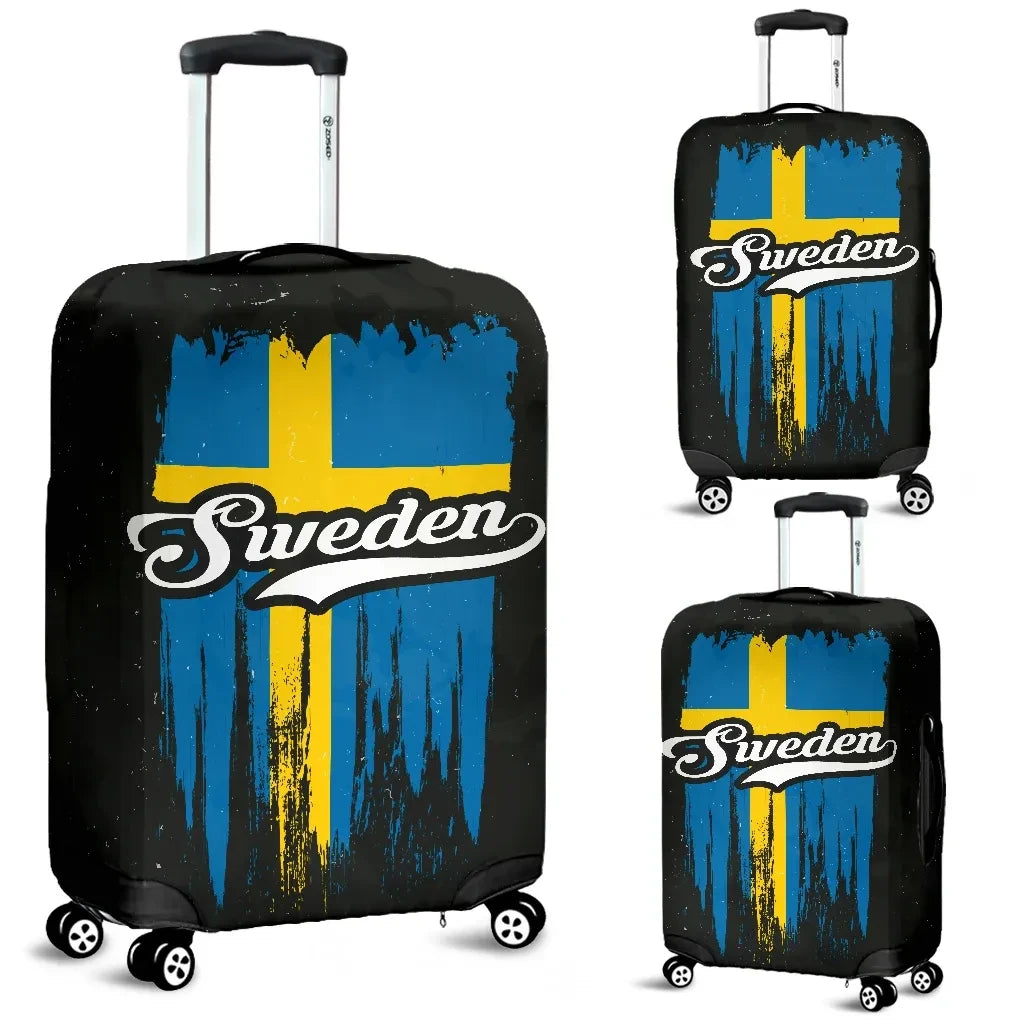 Sweden Vintage Flag Luggage Cover