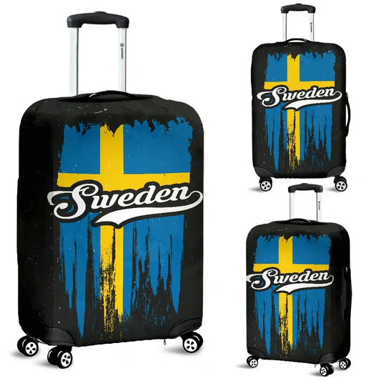 Sweden Vintage Flag Luggage Cover