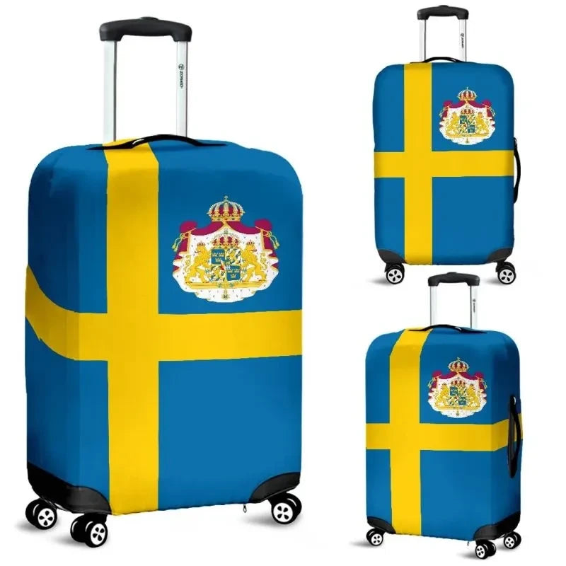 Sweden Flag Coat Of Arms Luggage Cover Sd1