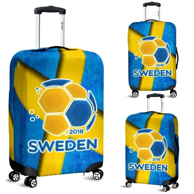 Sweden Flag Football Luggage Covers Bn01