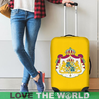 Sweden Coat Of Arms Yellow Luggage Cover Sd1