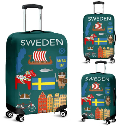 Sweden Symbol Luggage Cover