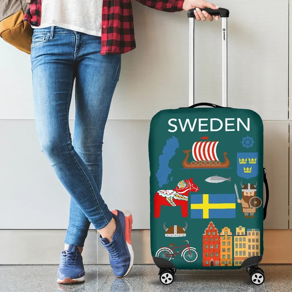 Sweden Symbol Luggage Cover