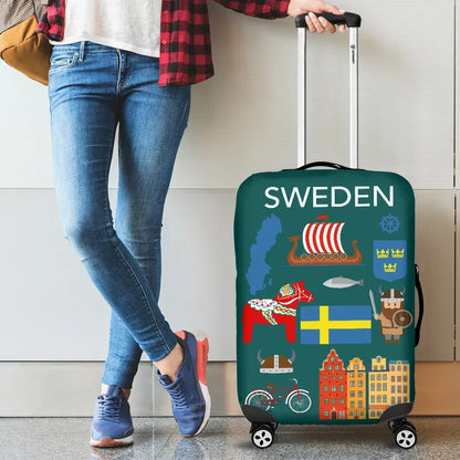 Sweden Symbol Luggage Cover