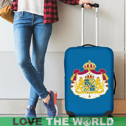 Sweden Coat Of Arms Blue Luggage Cover Sd1