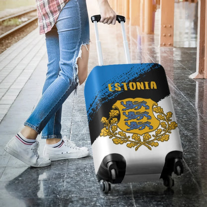 Estonia Luggage Covers Coat Of Arms And Flag Color