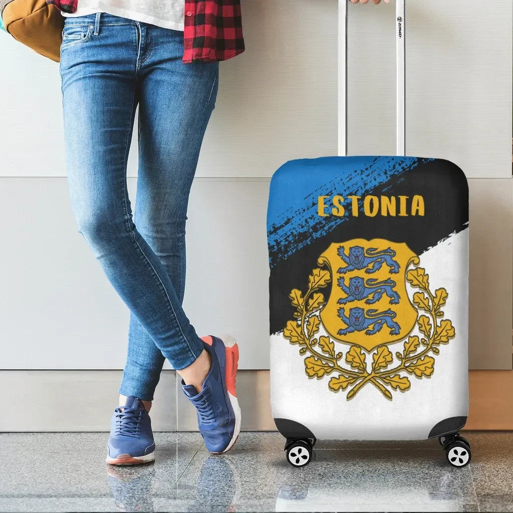 Estonia Luggage Covers Coat Of Arms And Flag Color
