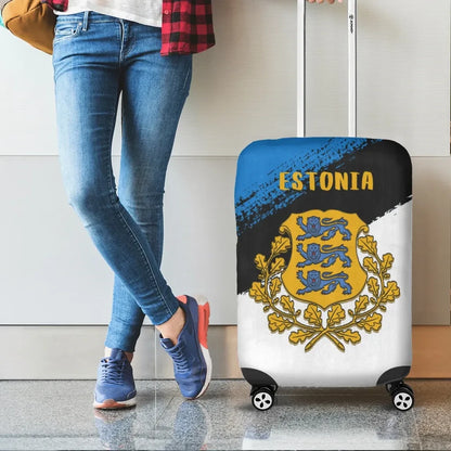 Estonia Luggage Covers Coat Of Arms And Flag Color