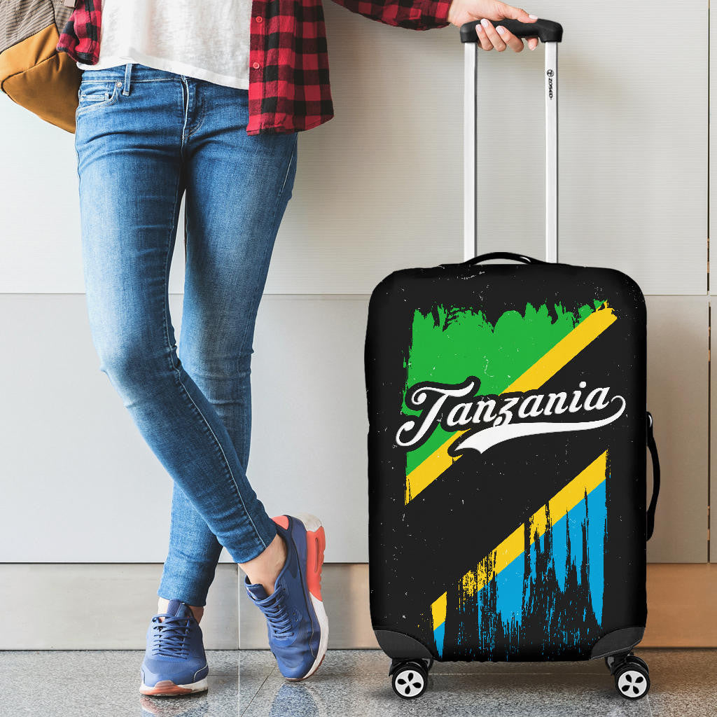 Tanzania Grunge Flag Luggage Cover
