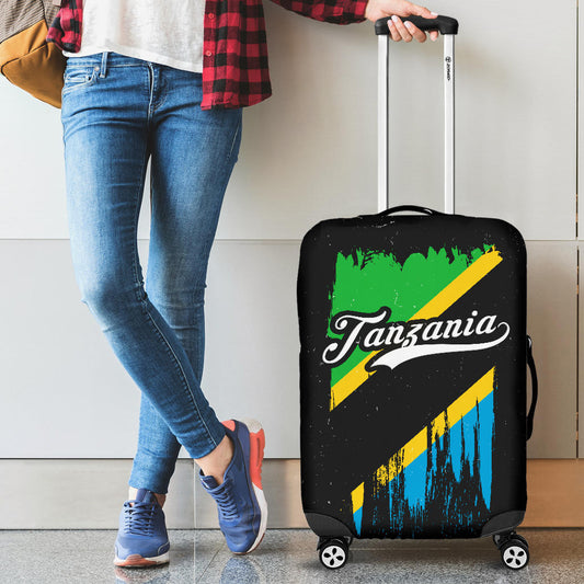 Tanzania Grunge Flag Luggage Cover