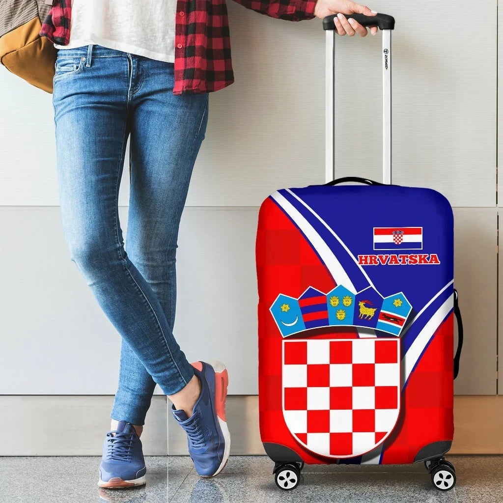 Croatia Luggage Cover Crotian Pride