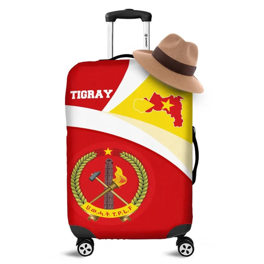 Tigray Luggage Covers, Tigray Flag Maps Red