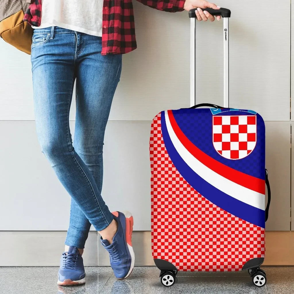 Croatia Luggage Covers Croatia Coat Of Arms and Flag Color