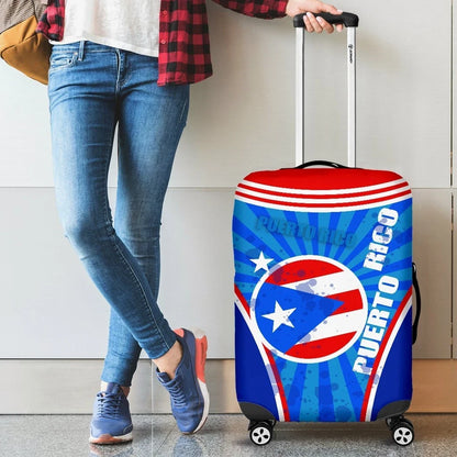 Puerto Rico Luggage Covers Circle Stripes Flag Version