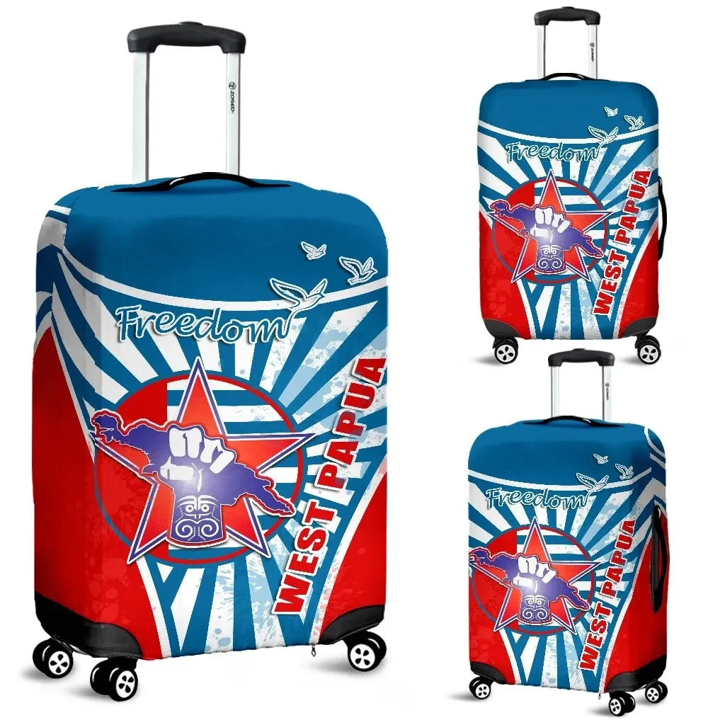 Freedom West Papua Luggage Covers Circle Stripes Flag