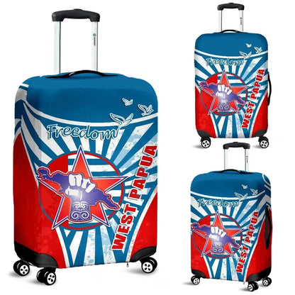 Freedom West Papua Luggage Covers Circle Stripes Flag