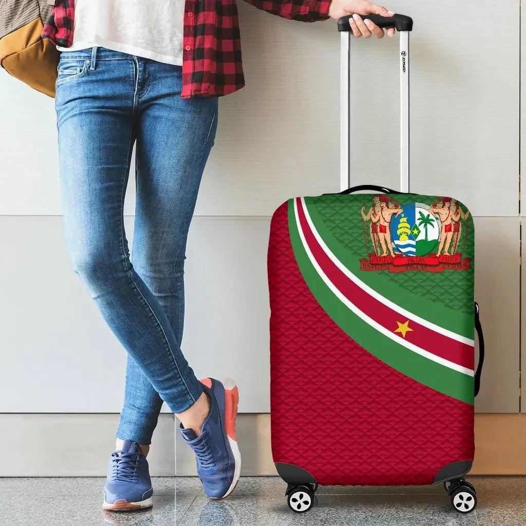 Suriname Luggage Covers Suriname Coat Of Arms and Flag Color