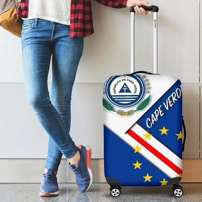 Cape Verde Luggage Cover Flag With Coat Of Arm