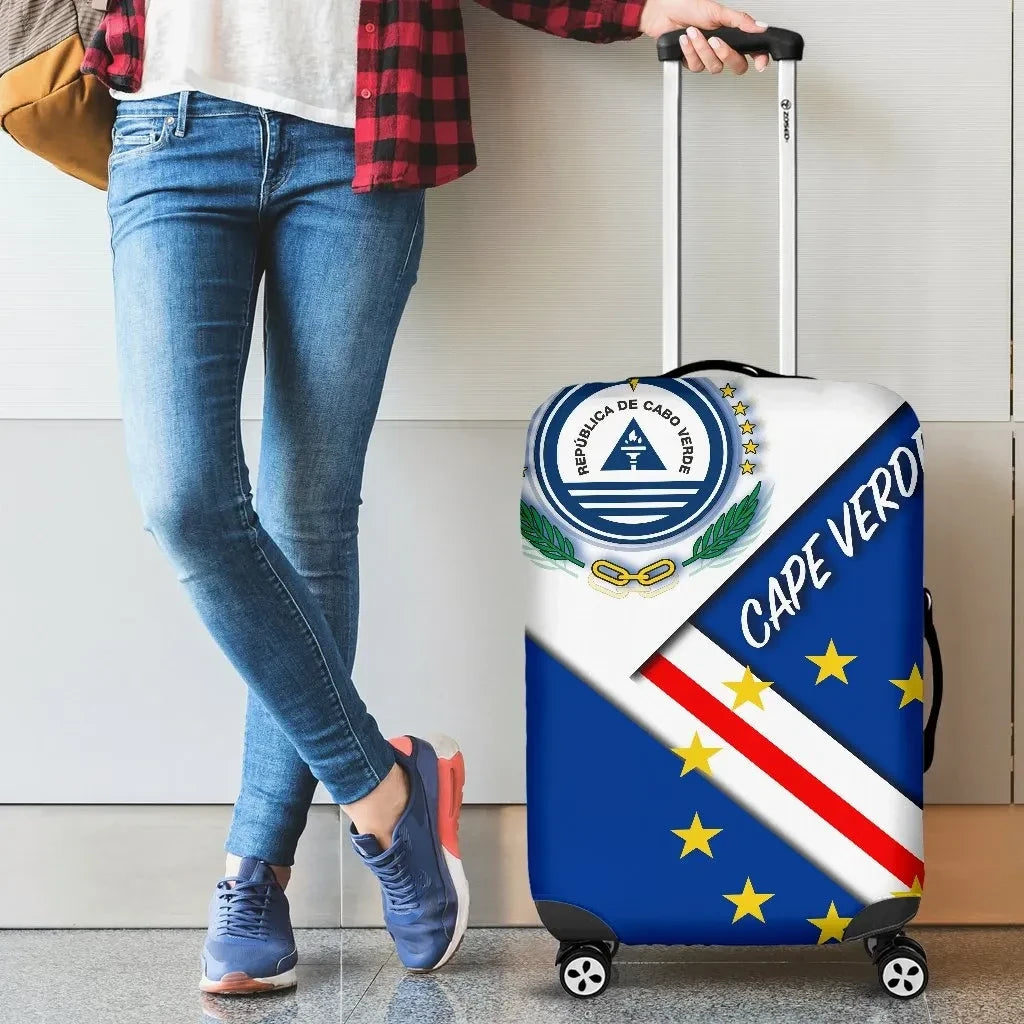 Cape Verde Luggage Cover Flag With Coat Of Arm