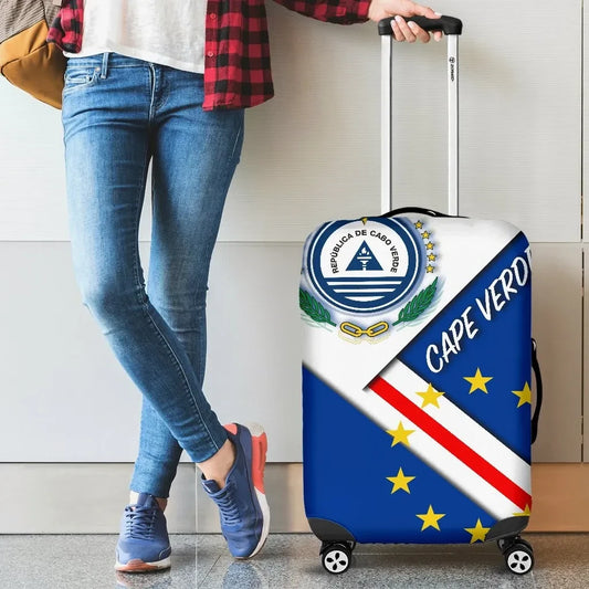 Cape Verde Luggage Cover Flag With Coat Of Arm