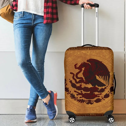 Mexico Luggage Covers Maya Coat Of Arms Vintage
