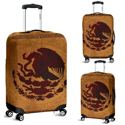 Mexico Luggage Covers Maya Coat Of Arms Vintage