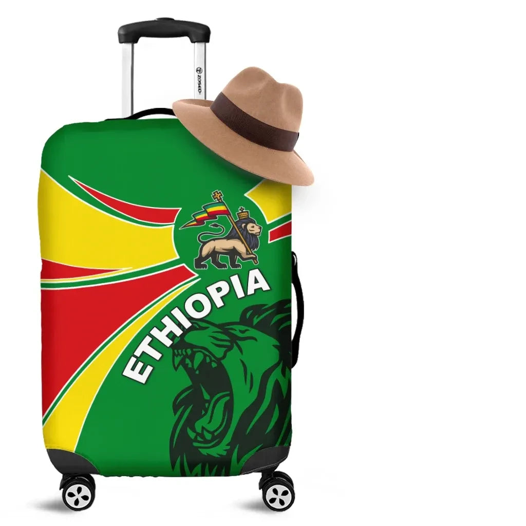Ethiopia Luggage Covers, Ethiopia Round Coat Of Arms Lion
