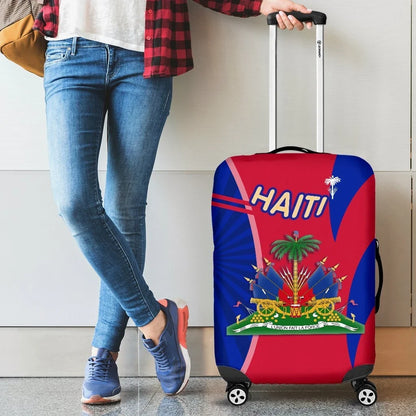 Coat of Arms Haiti Luggage Covers Circle Stripes