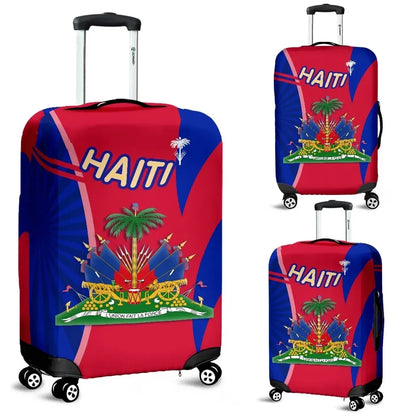 Coat of Arms Haiti Luggage Covers Circle Stripes