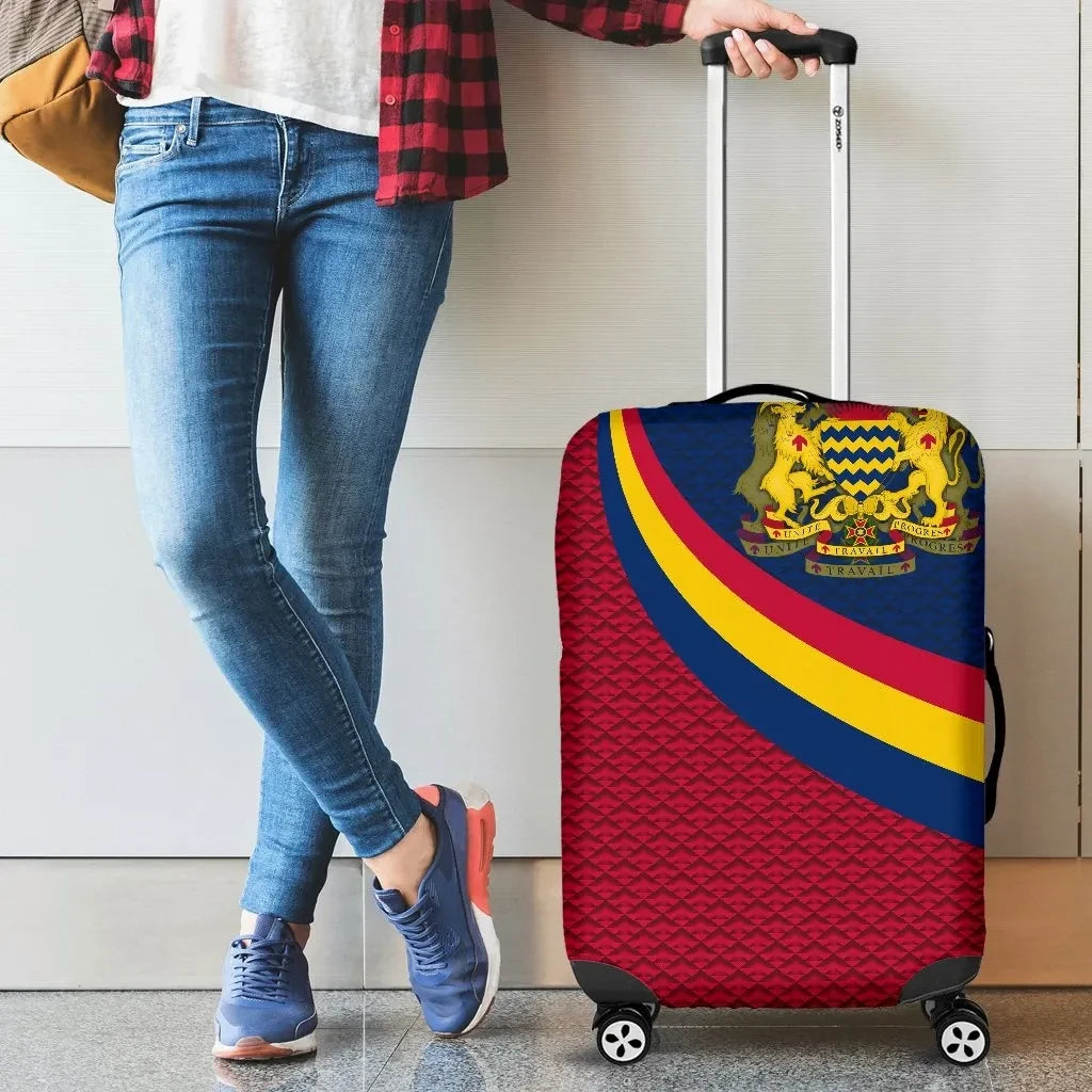 Chad Luggage Covers Chad Coat Of Arms and Flag Color
