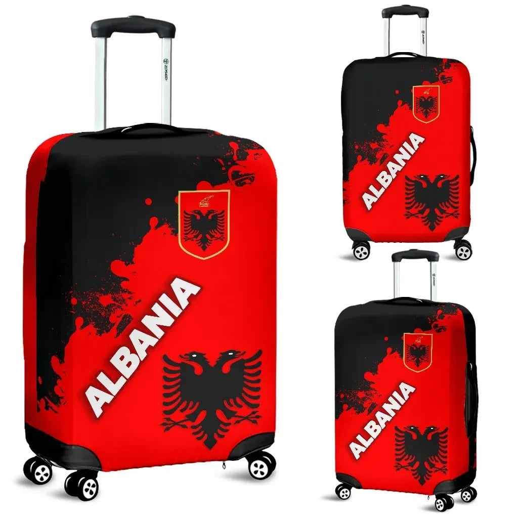 Albania Luggage Covers Red Braved Version