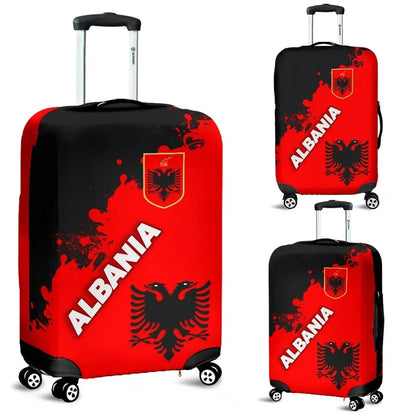 Albania Luggage Covers Red Braved Version