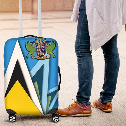 Saint LuciaLuggage Cover Flag With Coat Of Arms