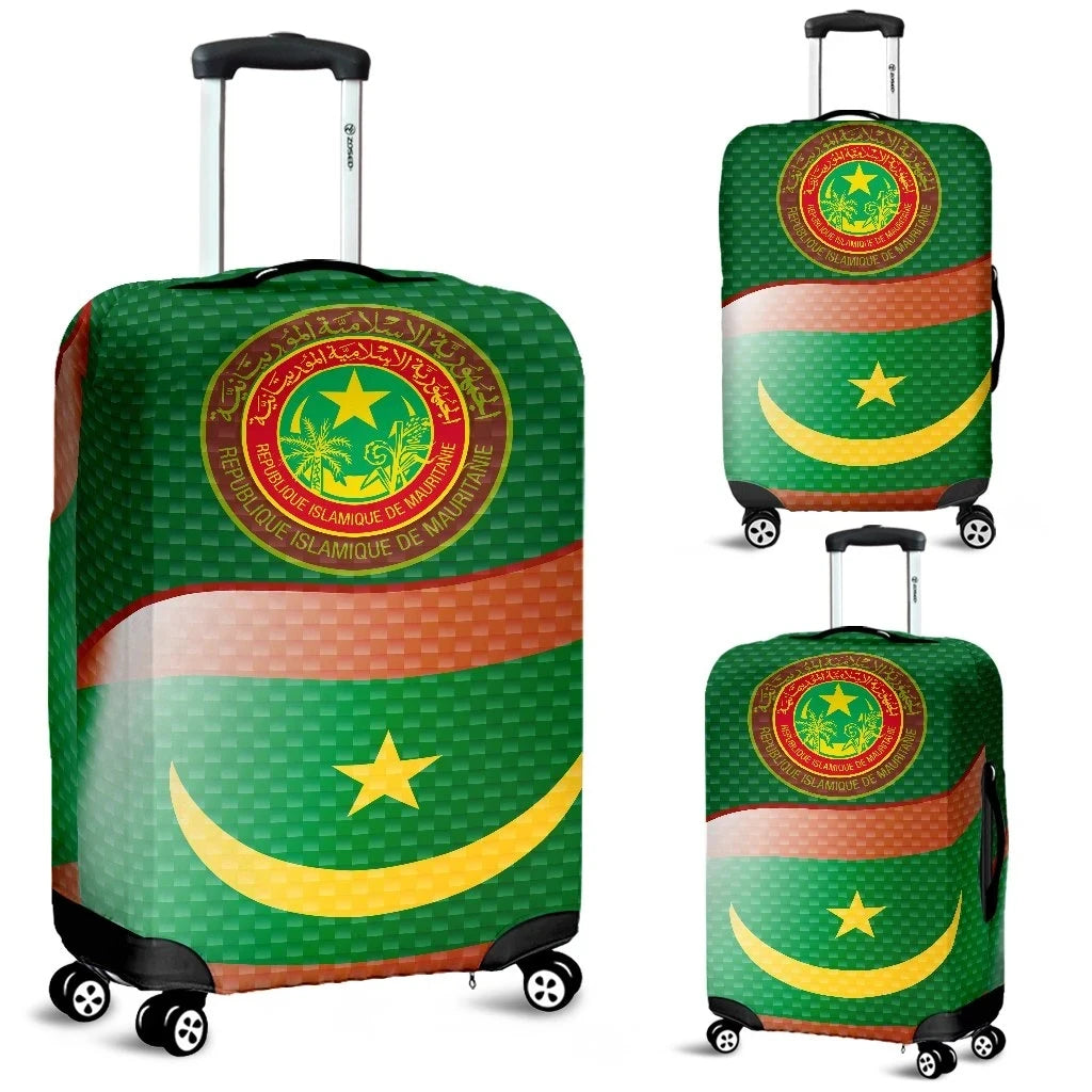 Mauritania Luggage Covers Mauritania Flag and Coat Of Arms Ver02