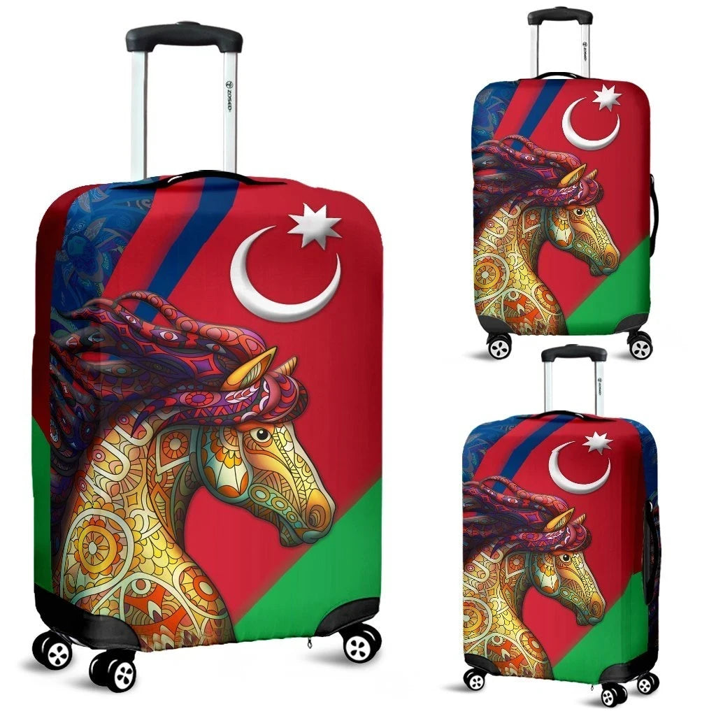 Azerbaijan Pride and Heritage Luggage Covers Happy Independence Day