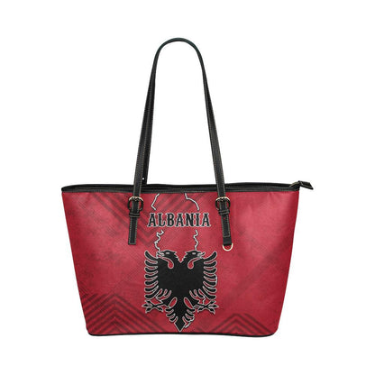 Albania Leather Tote Bag Special Map