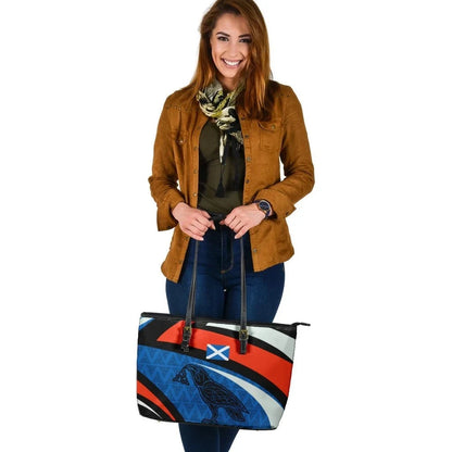 Scotland Celtic Leather Tote Bag Legend Of Scotland Color