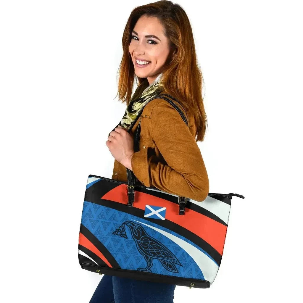 Scotland Celtic Leather Tote Bag Legend Of Scotland Color