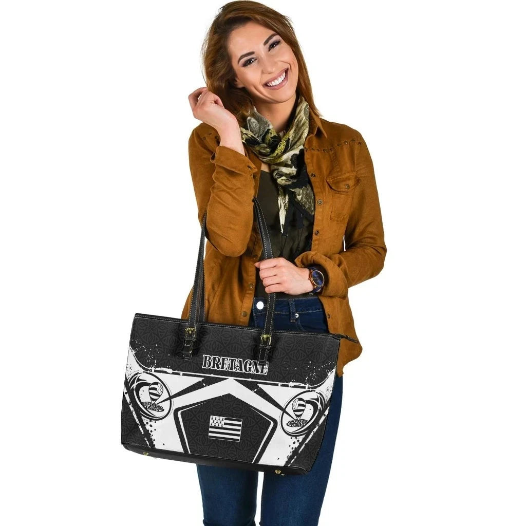 Brittany Rugby Leather Tote Bag Breizh Rugby