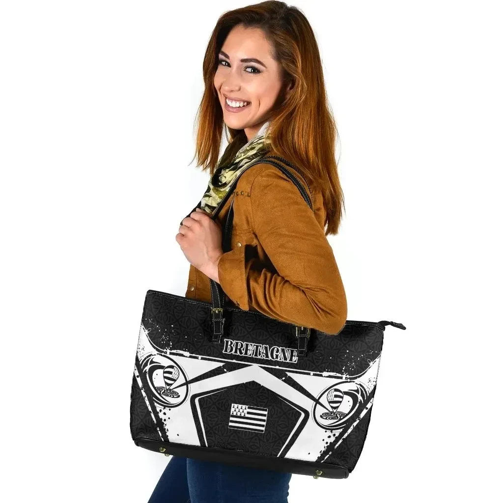 Brittany Rugby Leather Tote Bag Breizh Rugby
