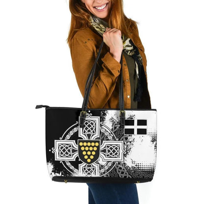 Cornwall Leather Tote Bag Cornwall Celtic Cross